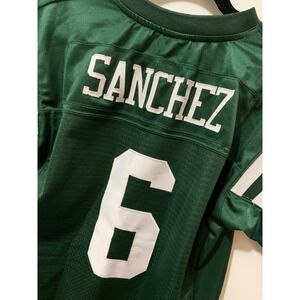Mark Sanchez Jersey Youth Boys Large Green New York Jets Reebok On Field NFL Kid